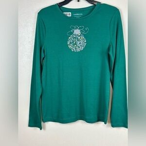 Crafts &Borrow green classic t size s p2p 17-1/2 Len 25 nwot holiday christmas